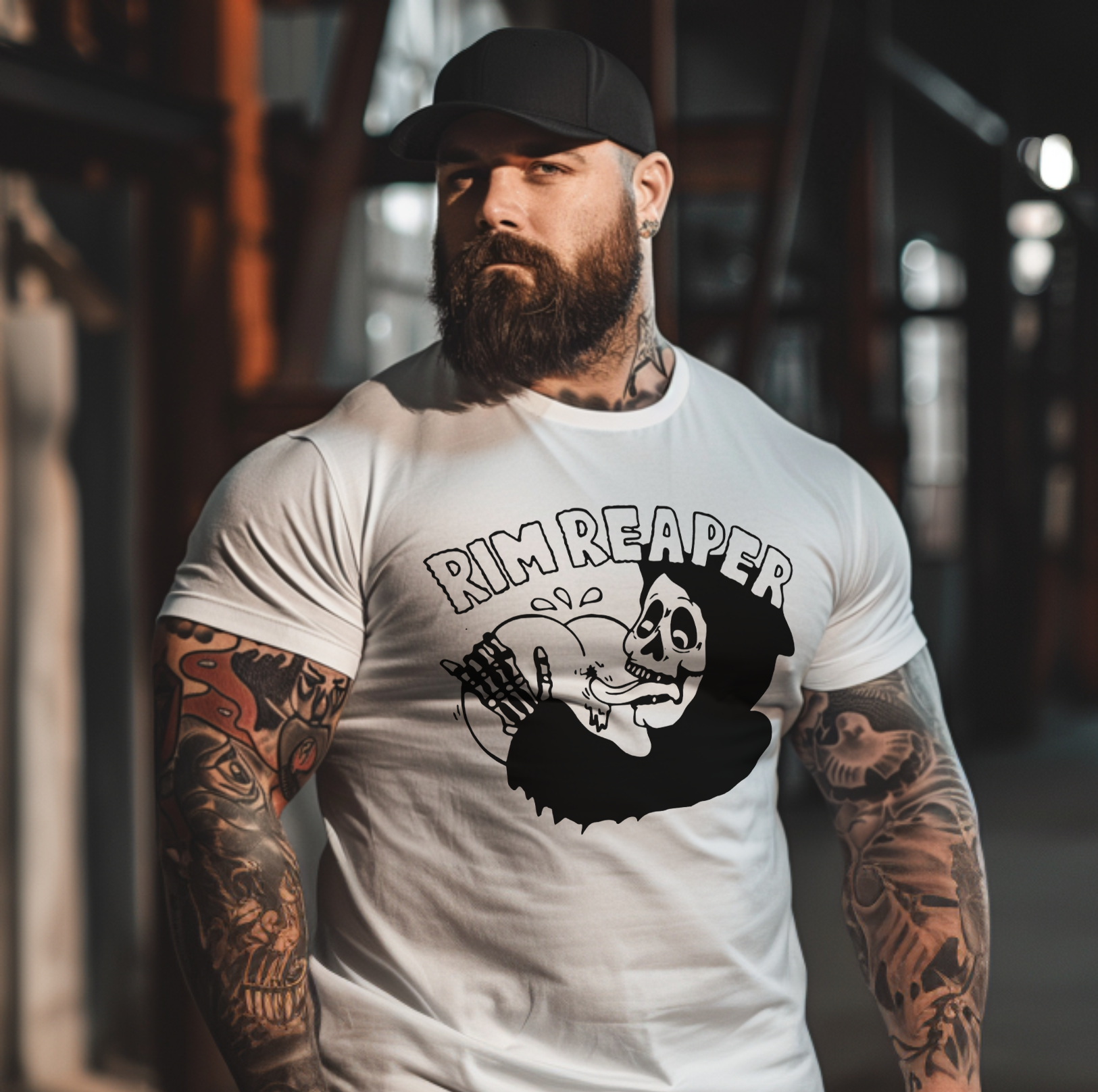 Rim Reaper Tee, Black & White Edition