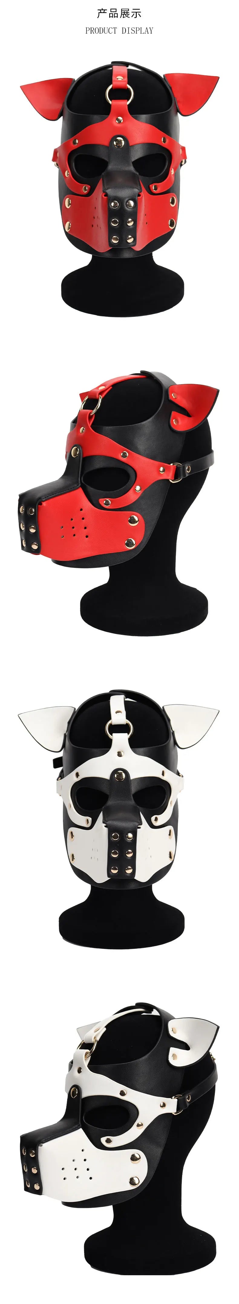 Synth Leather Demented Pup Mask