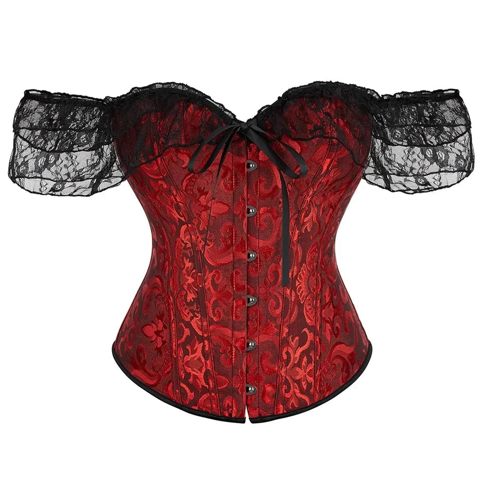 BoomGlam Sheer Sleeve Bustier II - Corset - Twisted Jezebel