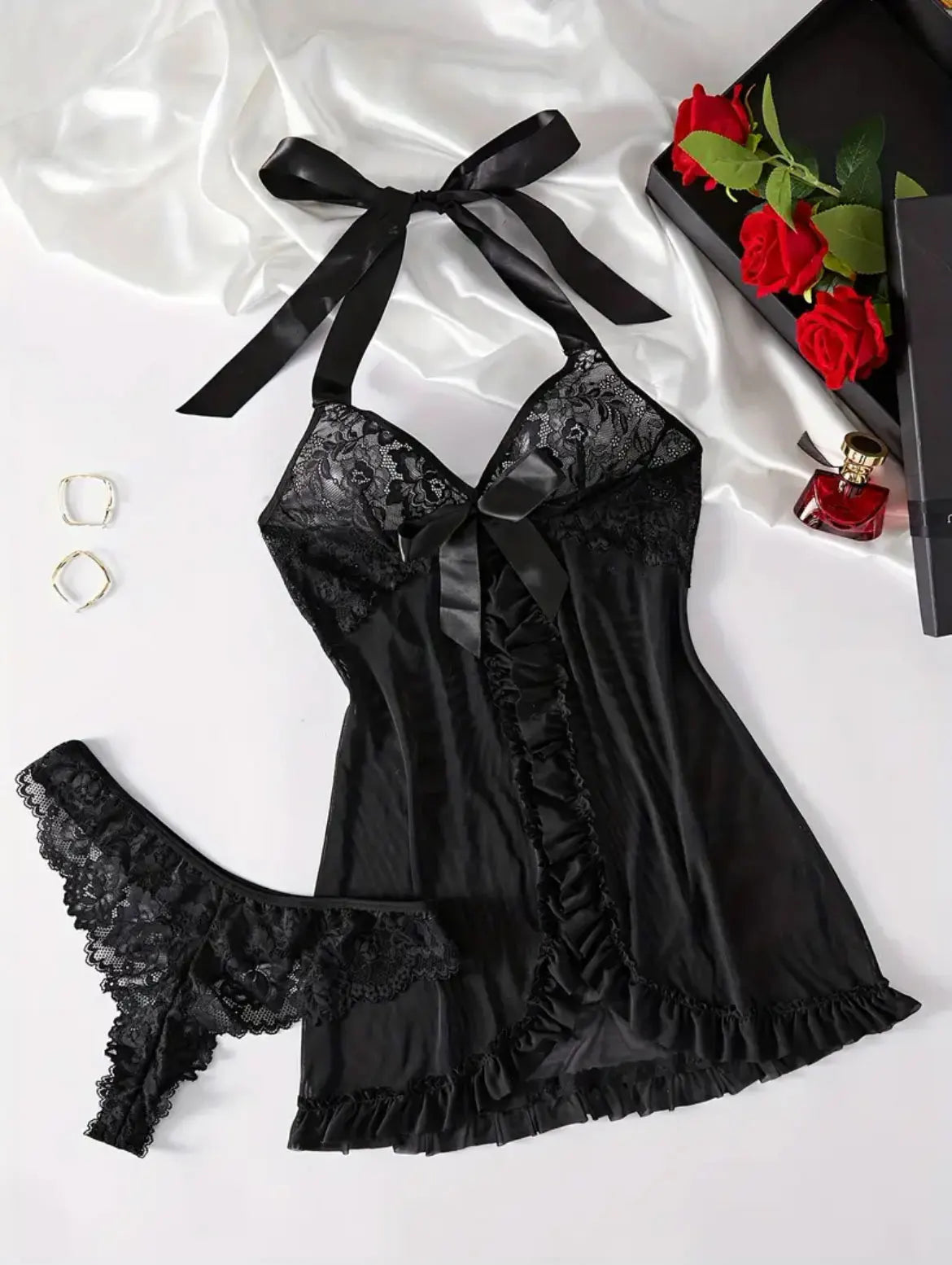 Explosions See-Through Babydoll Lingerie