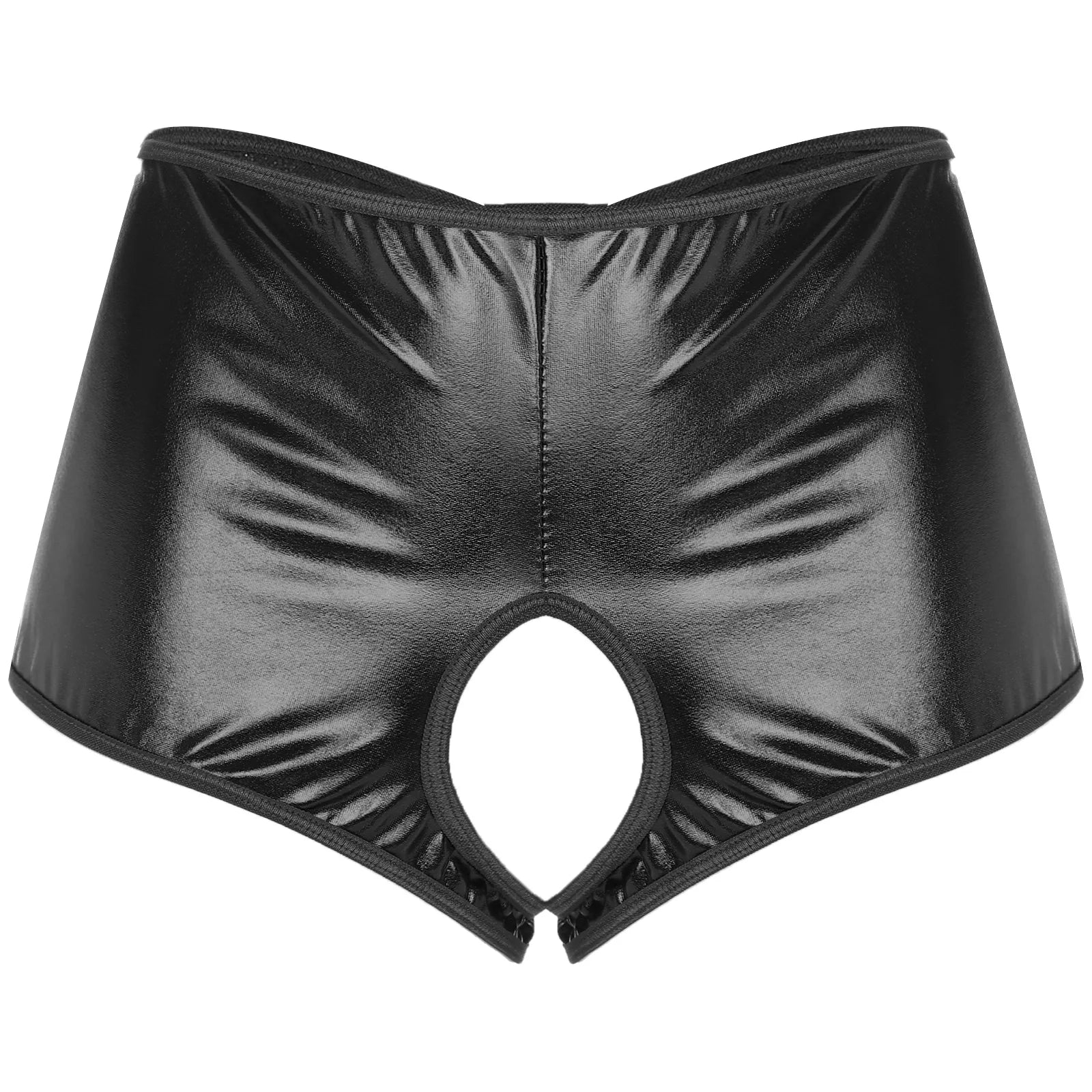 Metallic Sissy Crotchless Booty Shorts - Panties - Twisted Jezebel