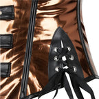 Steamsissy Synth Leather Shimmering Bustier