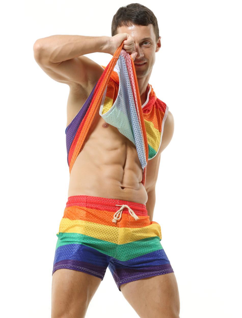 Rainbow Bright Hooded Tank & Shorts - Romper - Twisted Jezebel