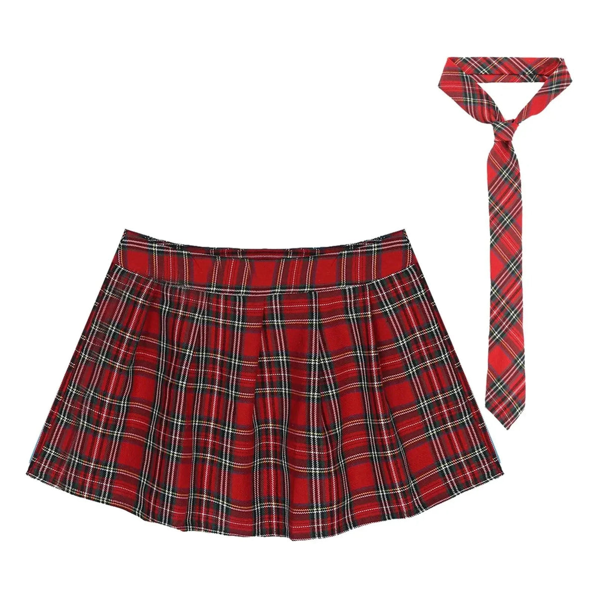 Sissy Schoolgirl Mini Skirt & Necktie