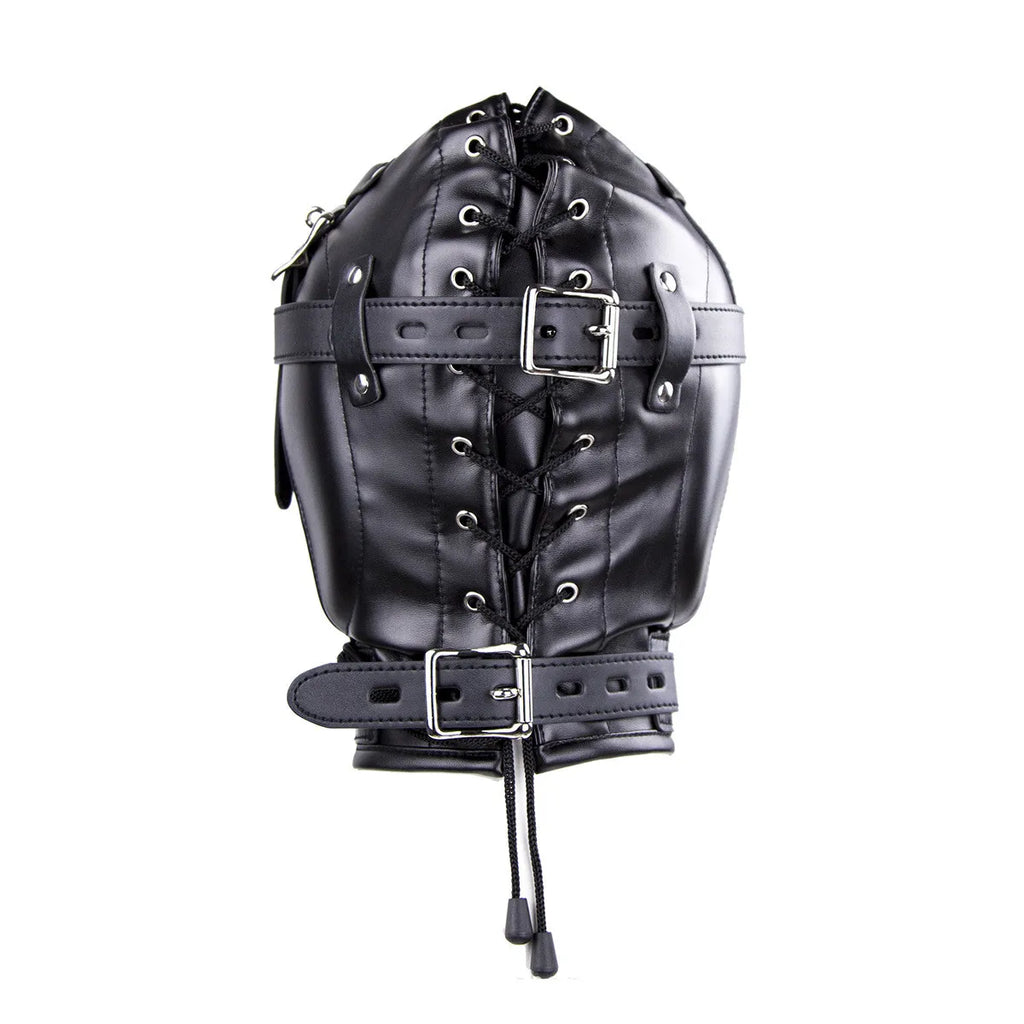 Synth Leather Full BDSM Hood