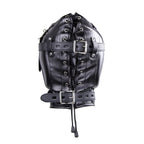 Synth Leather Full BDSM Hood