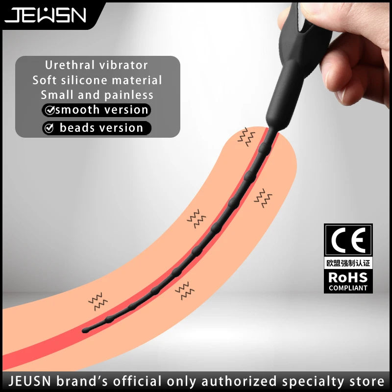 JEUSN Soft Silicone Urethral Vibrator