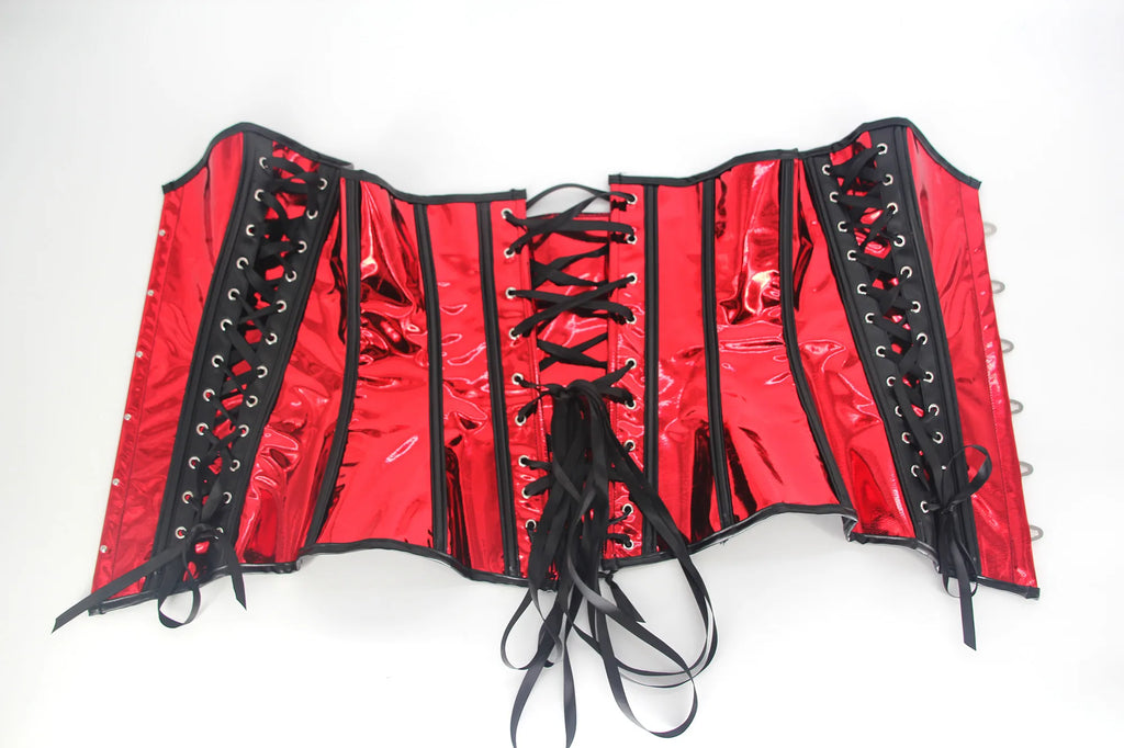 Shimmering SteamSissy Synth Patent Corset