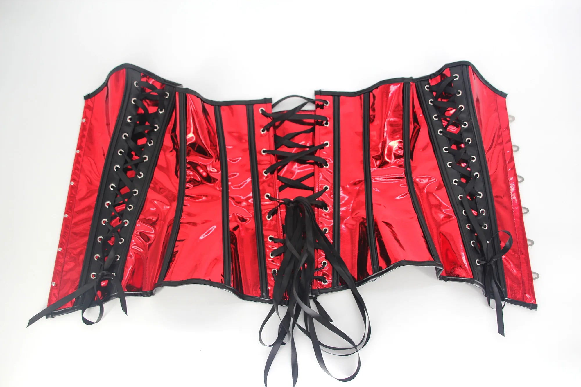 Shimmering SteamSissy Synth Patent Corset