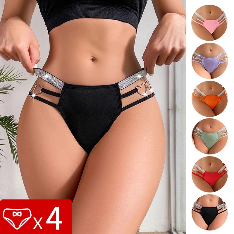4 Pack BoomGlam Low Rise Panties - Panties - Twisted Jezebel