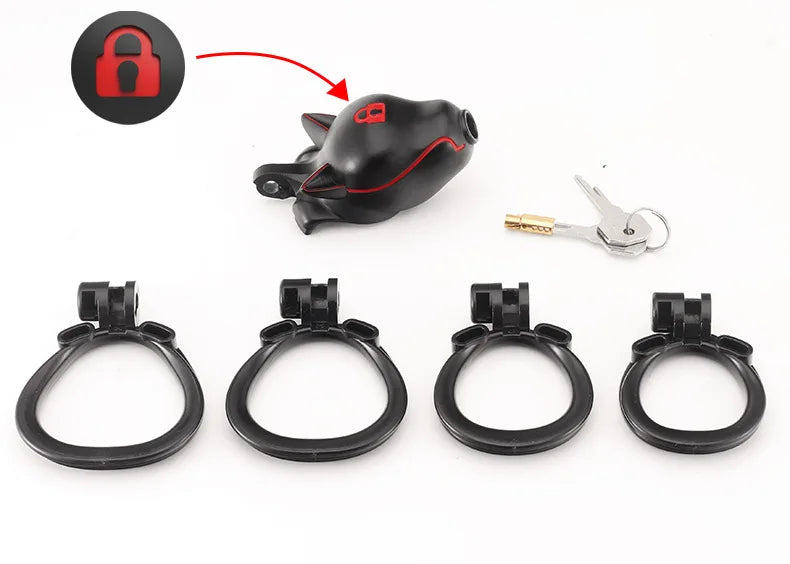 Locked Dog Pup Chastity Cage