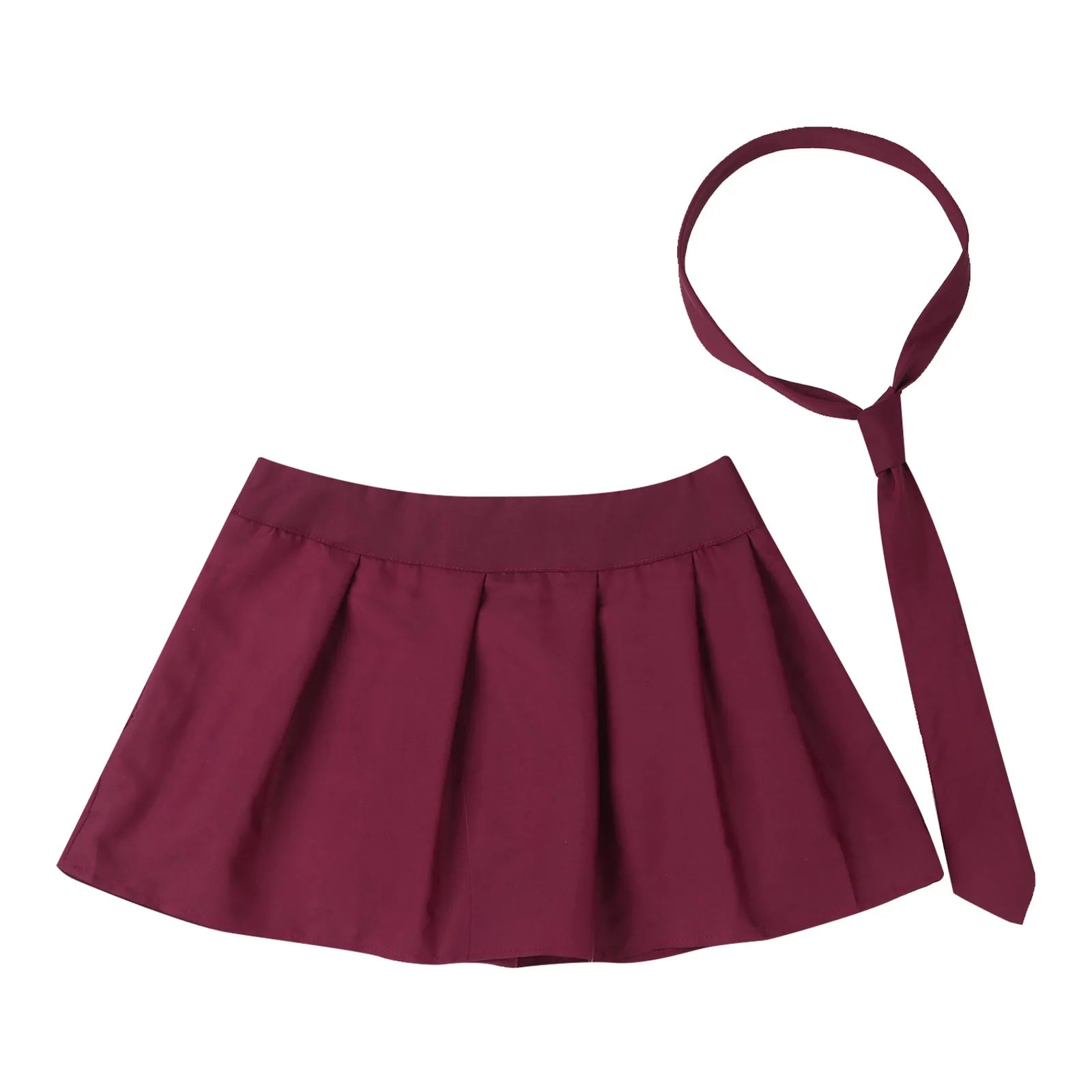 Sissy Schoolgirl Mini Skirt & Necktie
