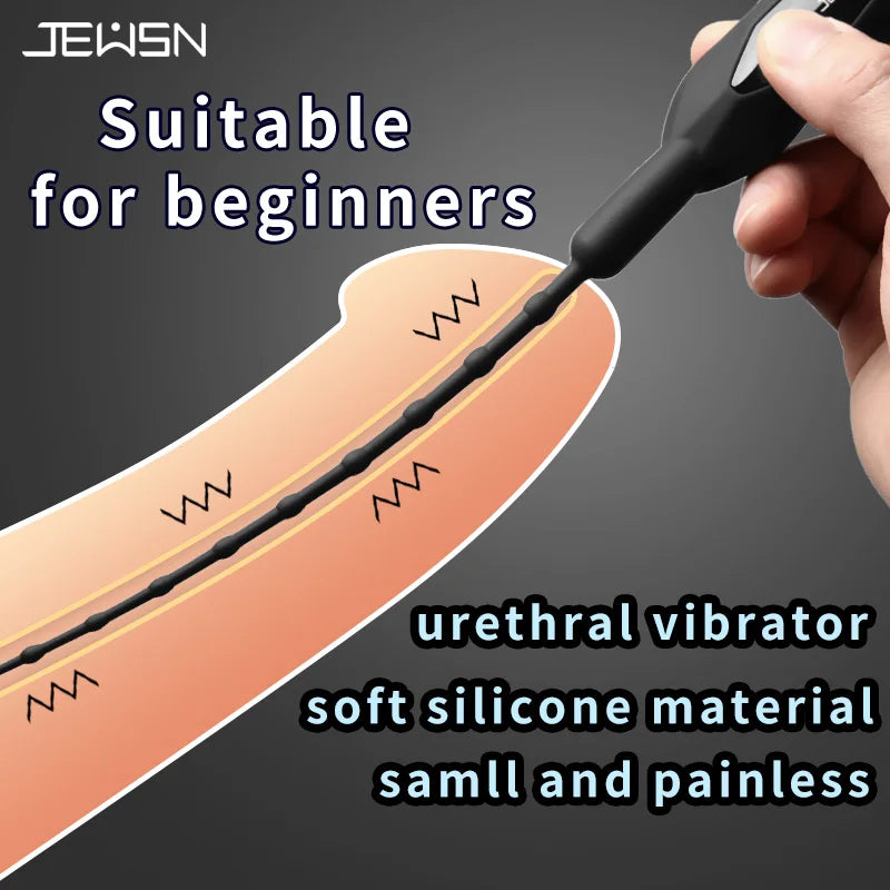 JEUSN Soft Silicone Urethral Vibrator
