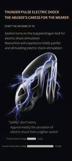 JEUSN Electric Shock Chastity Cage