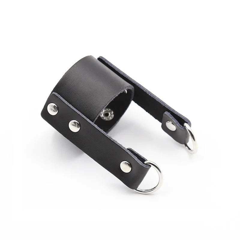 Purple Tulip Adjustable Leather Scrotal Stretcher - Ball Stretcher - Twisted Jezebel