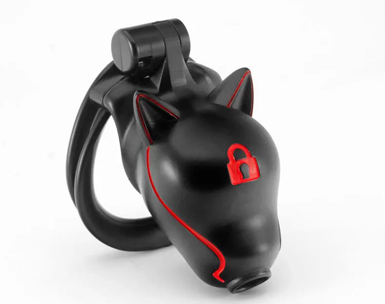 Locked Dog Pup Chastity Cage