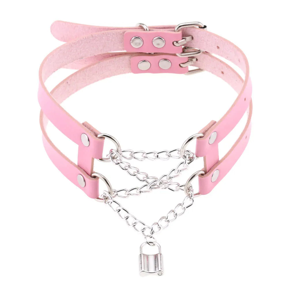 DEZI Choke Collars, Pink Sissy - Collars - Twisted Jezebel