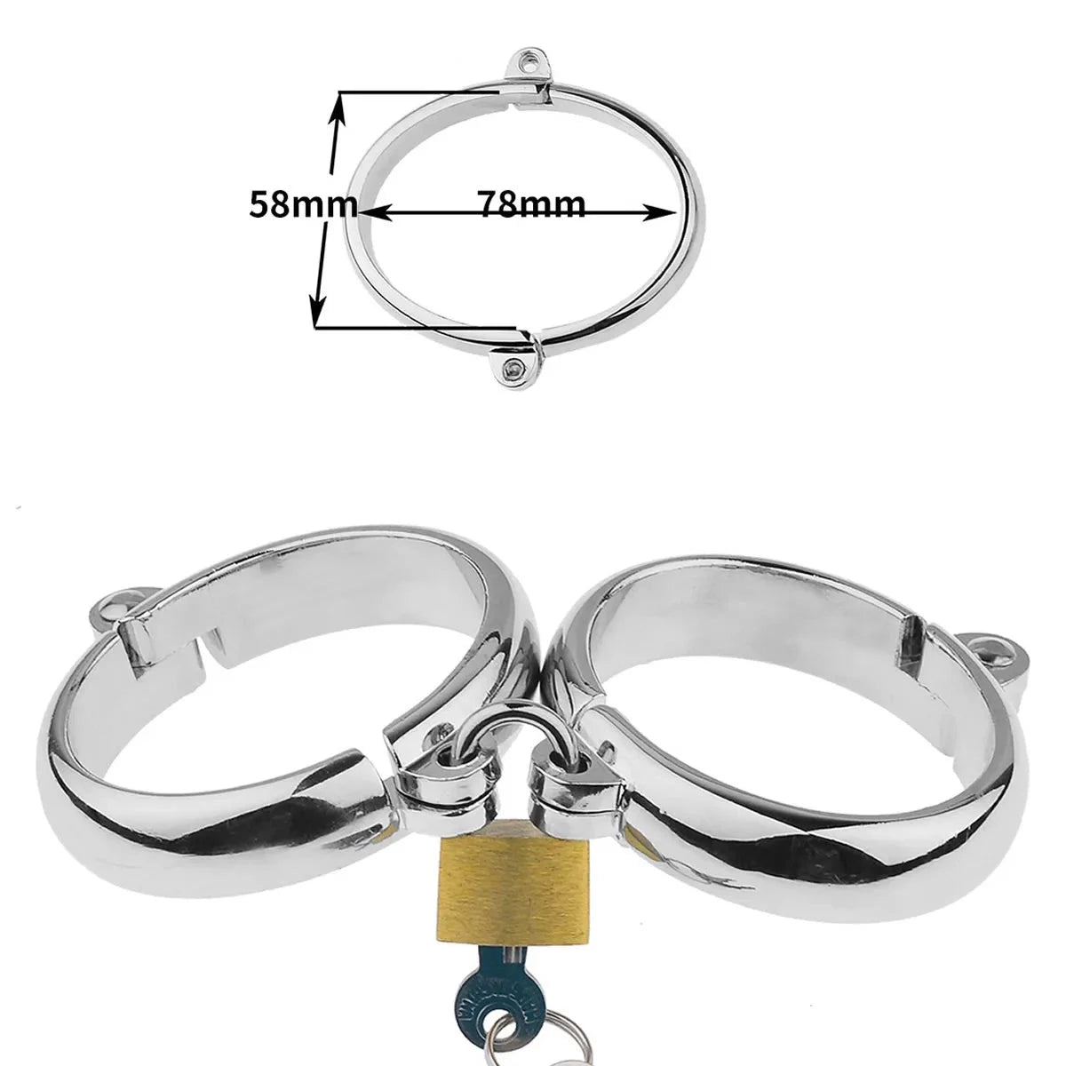 Stainless Steal Cuffs - Handcuffs - Twisted Jezebel