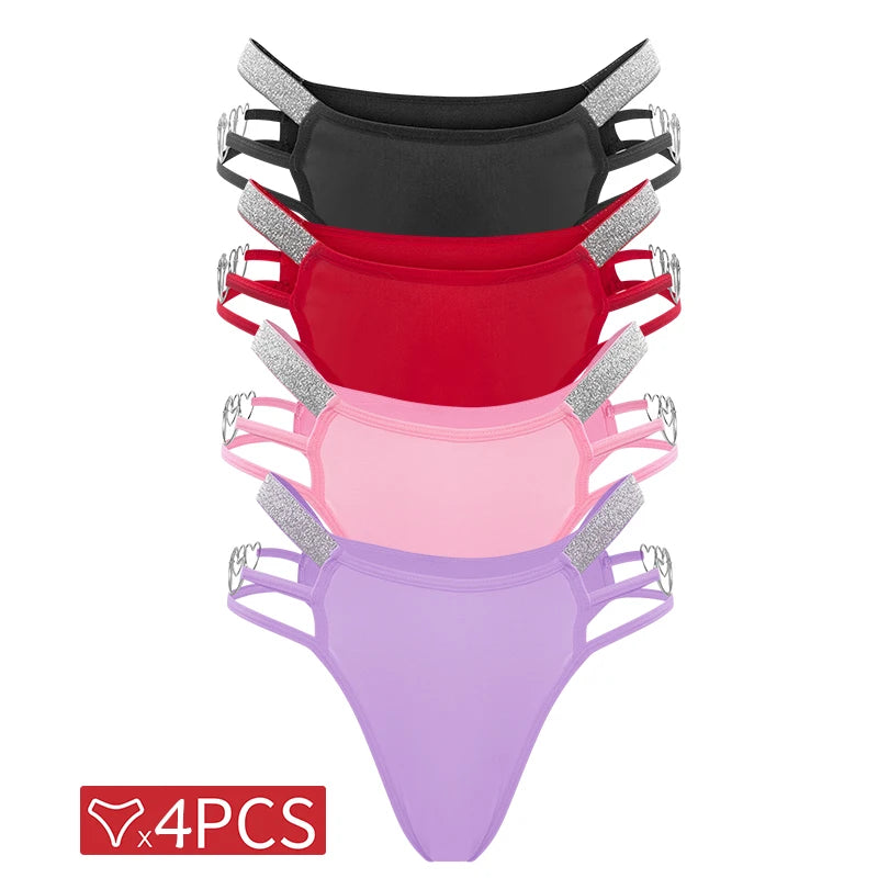 4 Pack BoomGlam Low Rise Panties - Panties - Twisted Jezebel