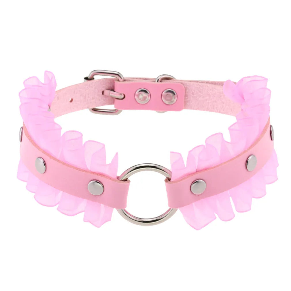 DEZI Choke Collars, Pink Sissy - Collars - Twisted Jezebel
