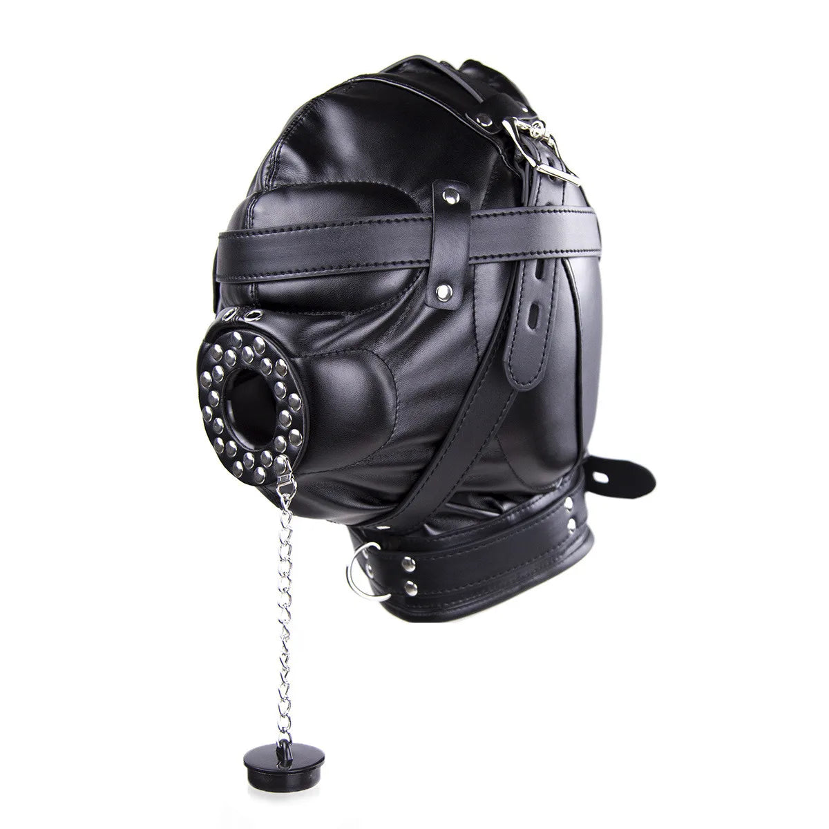 Synth Leather Full BDSM Hood