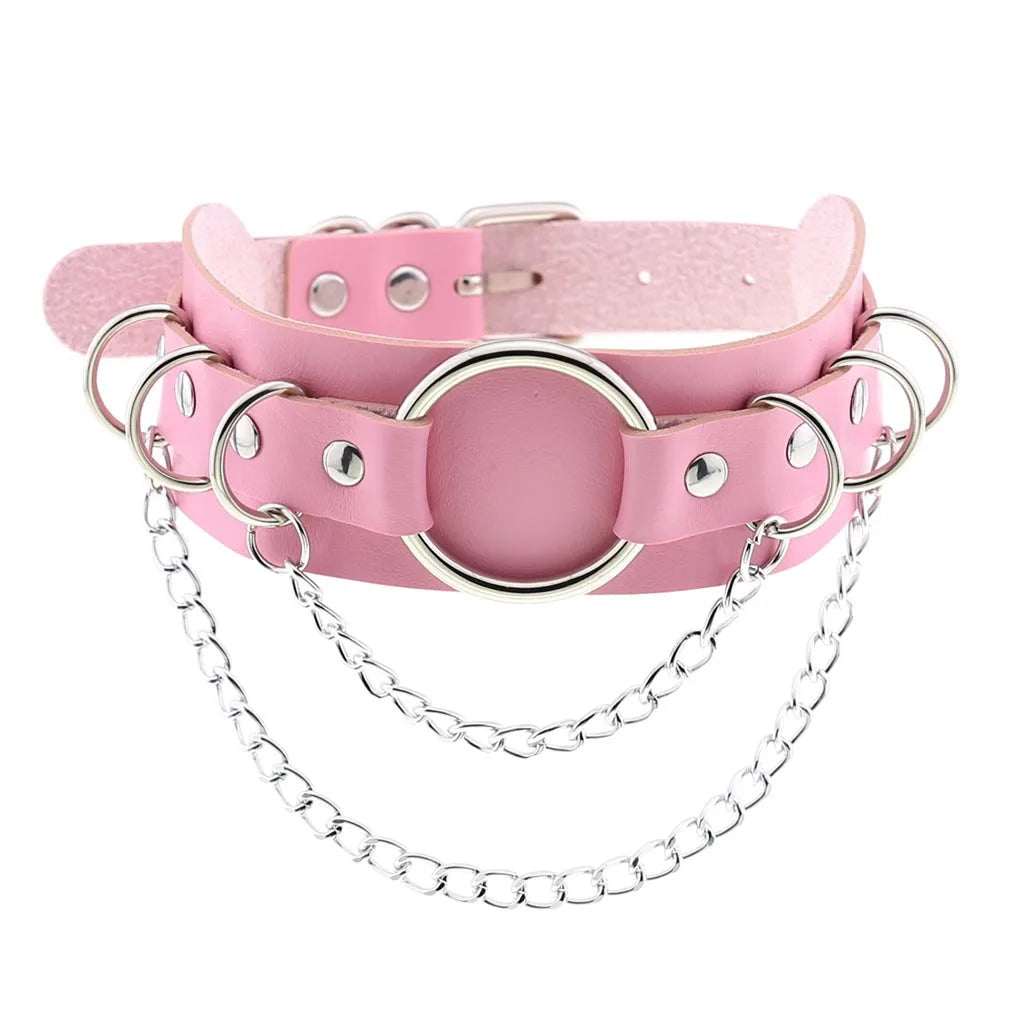 DEZI Choke Collars, Pink Sissy - Collars - Twisted Jezebel