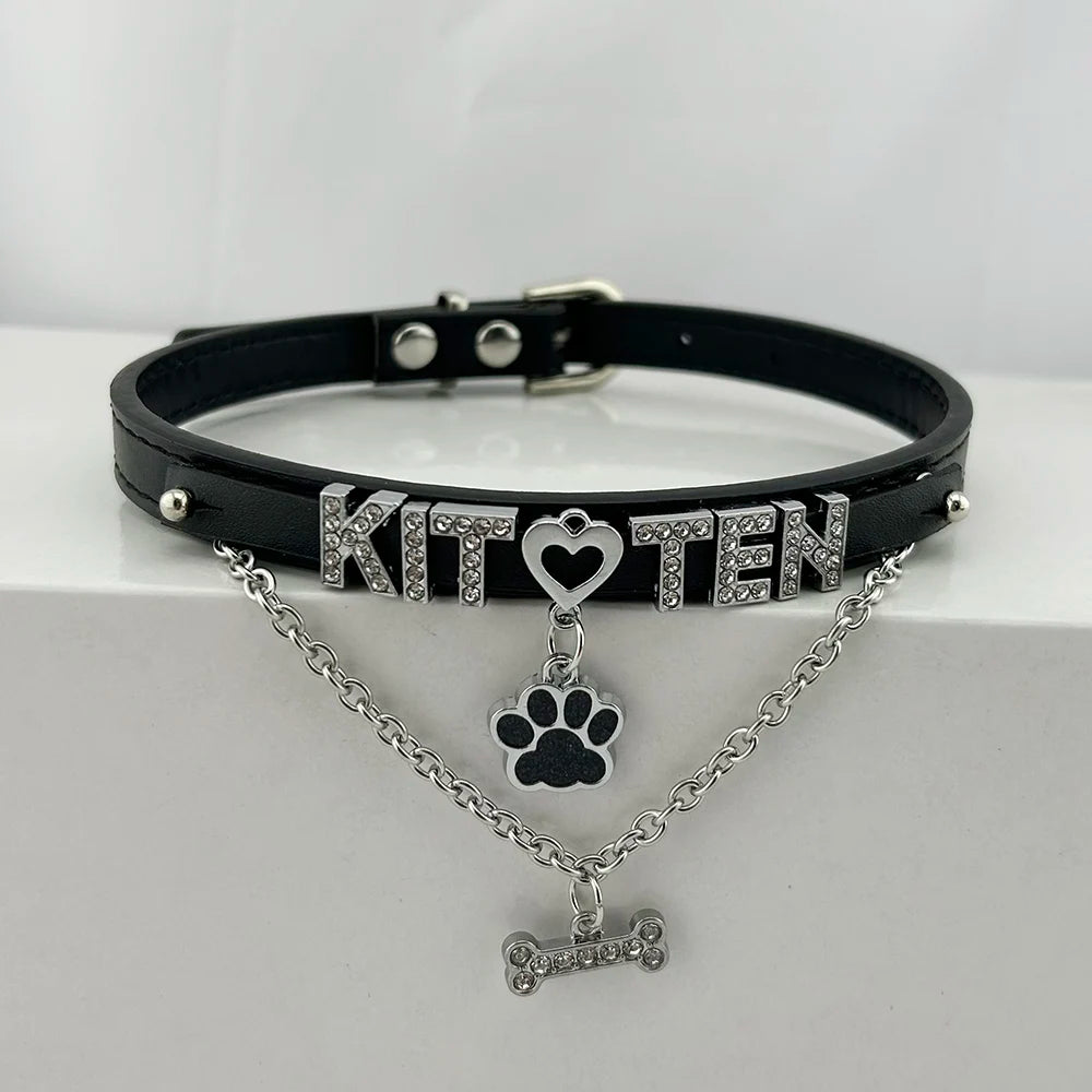 Personalized Rhinestone Puppy Collar