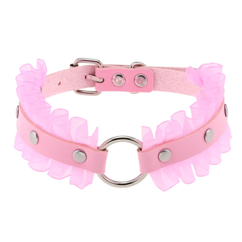 DEZI Choke Collars, Pink Sissy - Collars - Twisted Jezebel