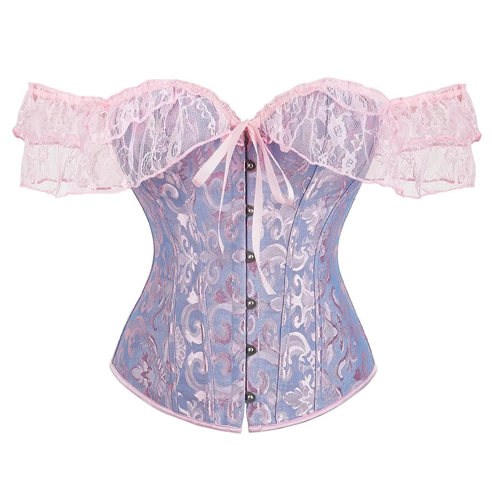 BoomGlam Sheer Sleeve Bustier II - Corset - Twisted Jezebel