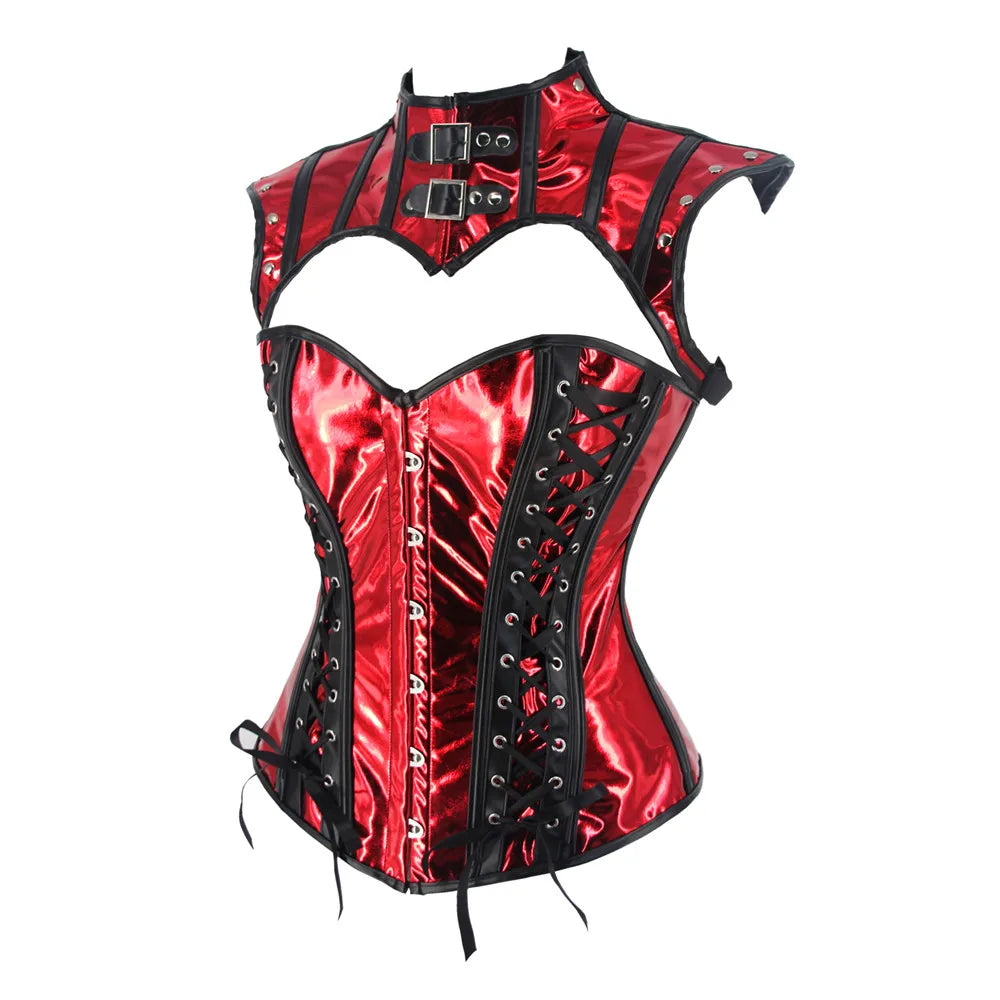 Shimmering SteamSissy Synth Patent Corset