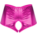 Metallic Sissy Crotchless Booty Shorts - Panties - Twisted Jezebel