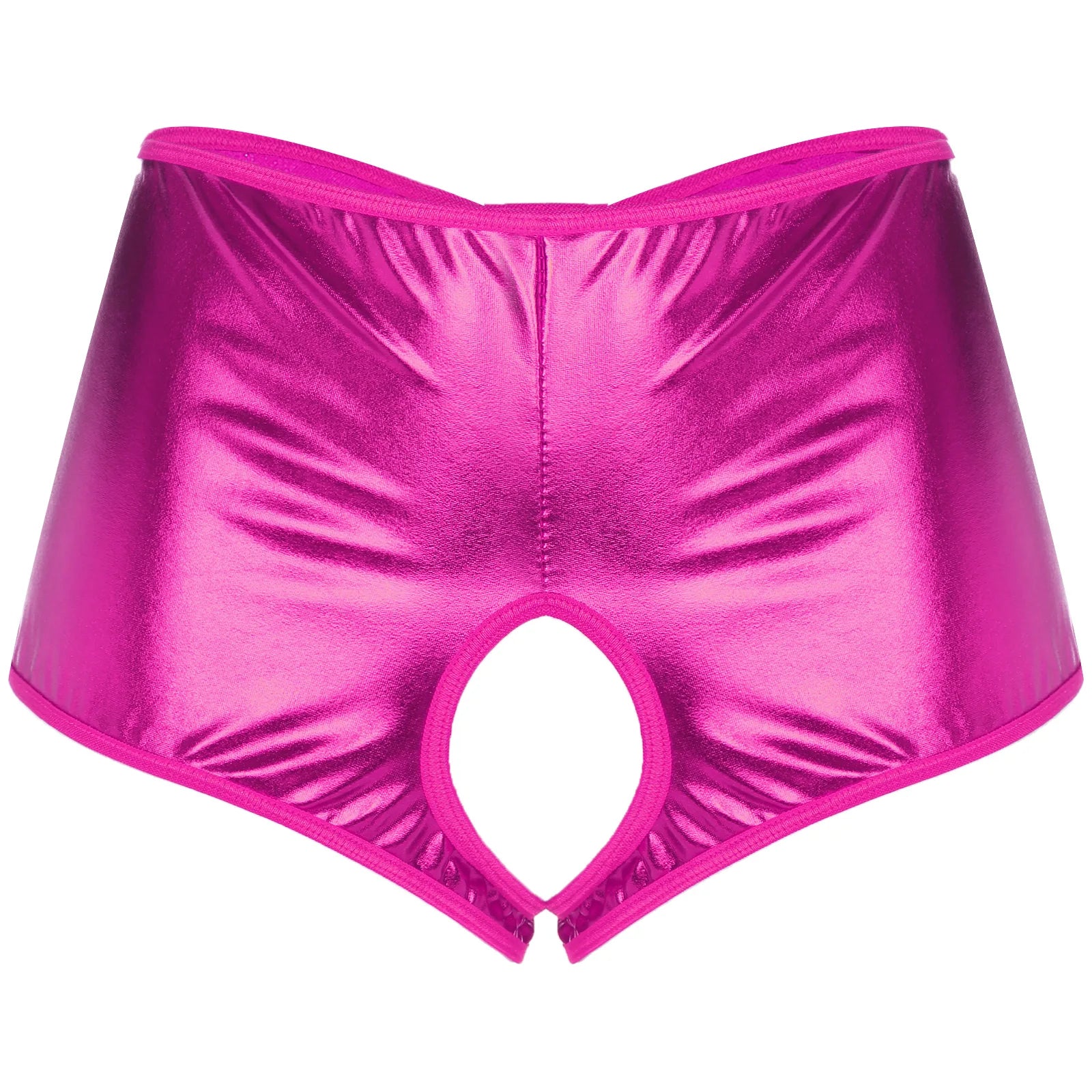 Metallic Sissy Crotchless Booty Shorts - Panties - Twisted Jezebel