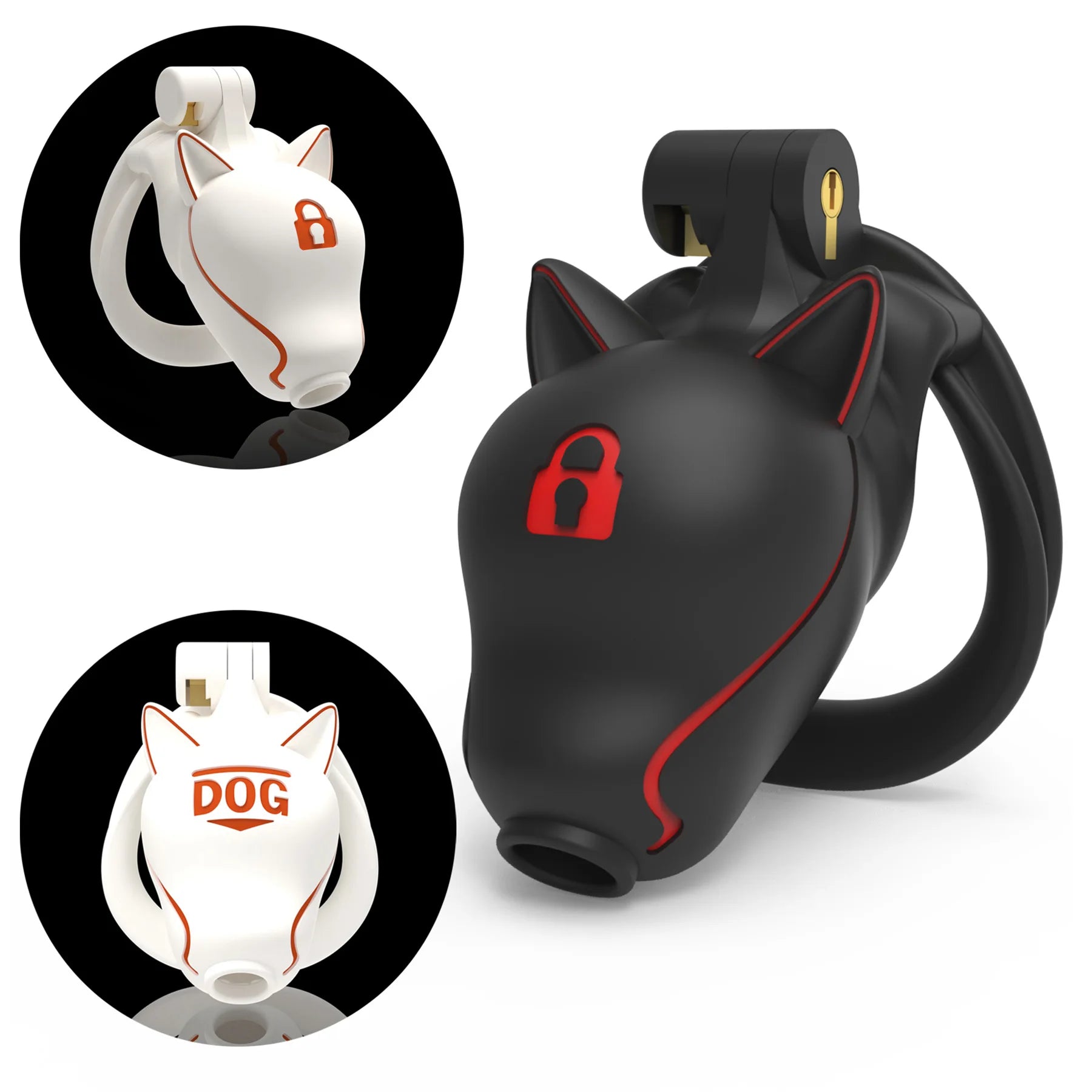 Locked Dog Pup Chastity Cage