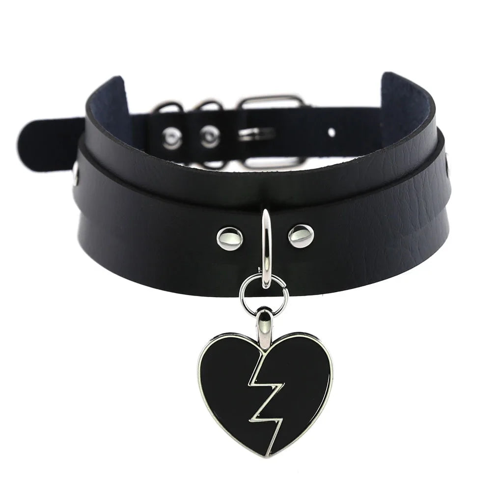 Dark Heart Chokers - Collars - Twisted Jezebel