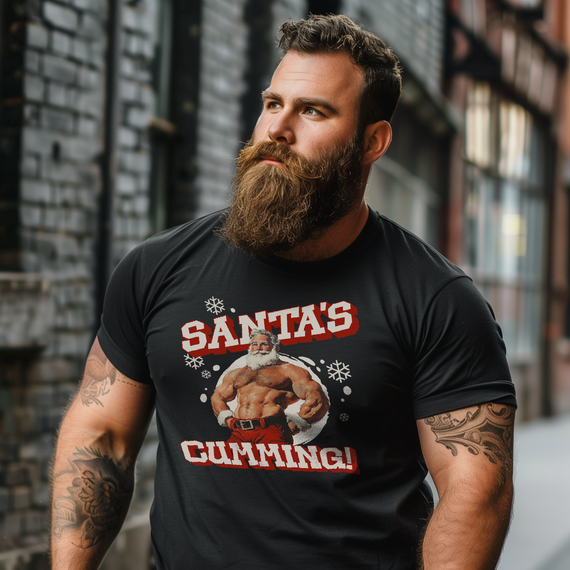 Santa Is Cumming Tee