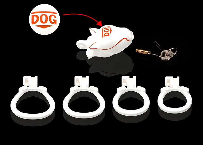 Locked Dog Pup Chastity Cage