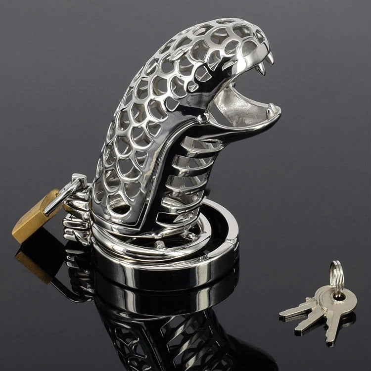 Stainless Serpent Chastity Cage