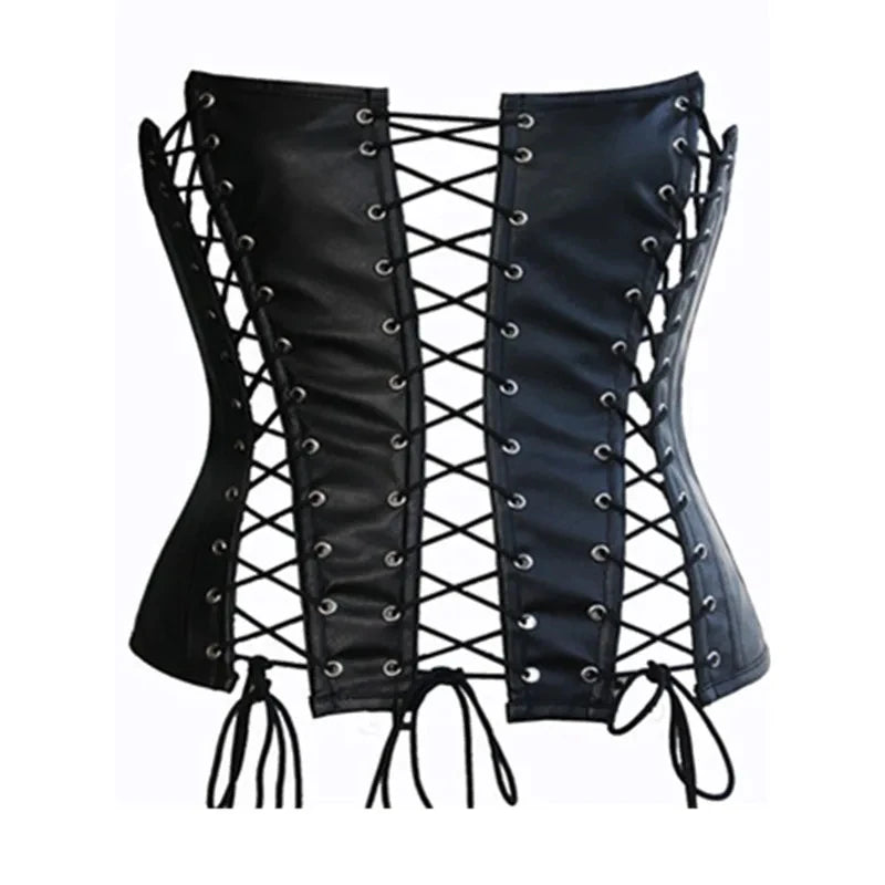 SteamSissy Synth Leather Lace-up Corset