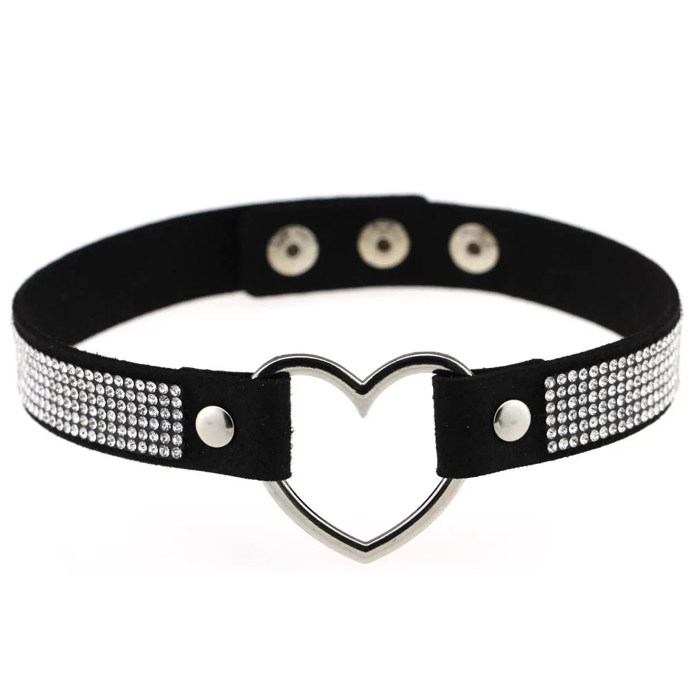 Dark Heart Chokers - Collars - Twisted Jezebel