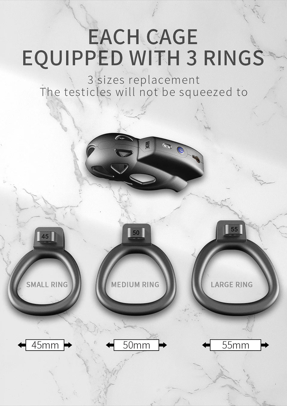 JEUSN Electric Shock Chastity Cage