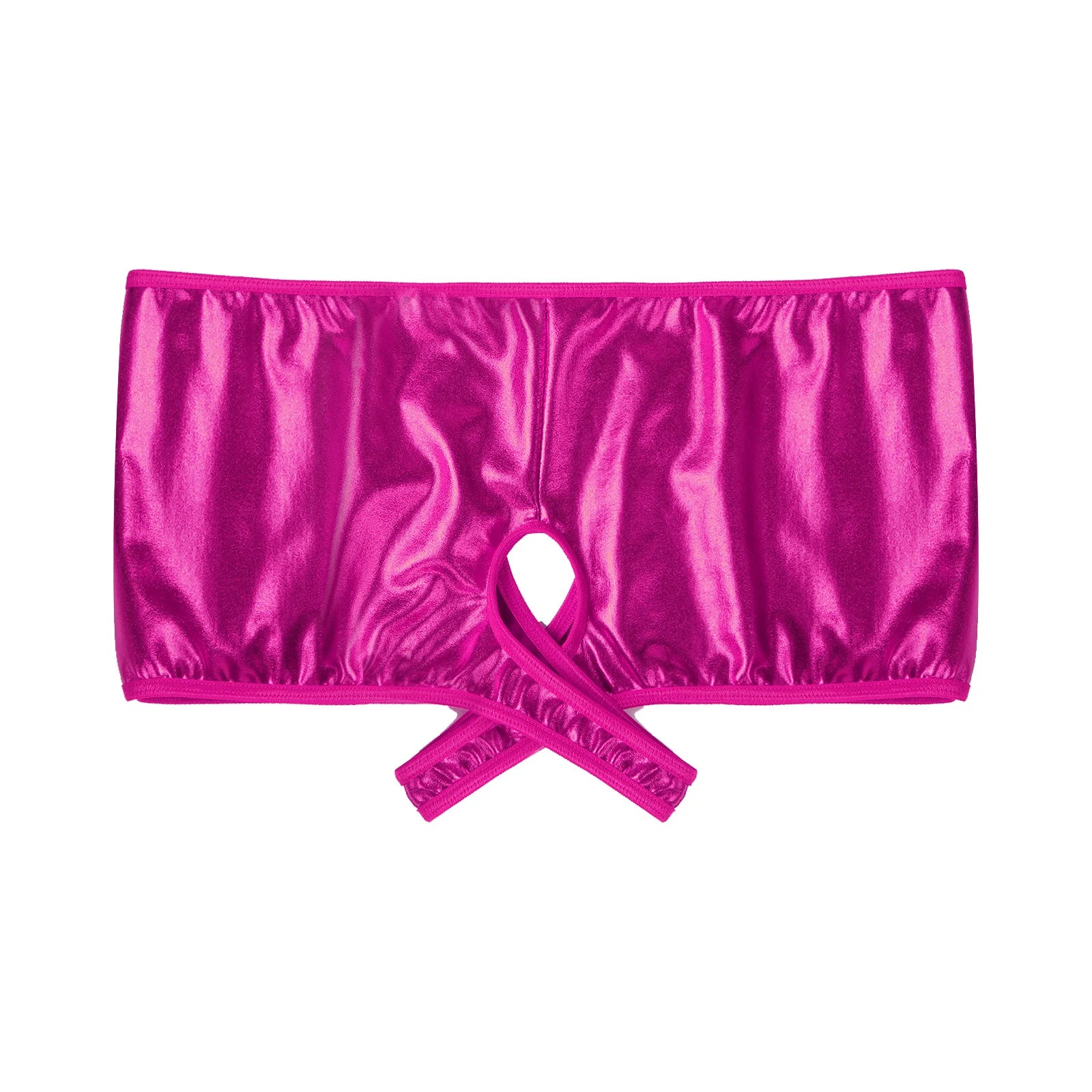 Metallic Sissy Crotchless Booty Shorts - Panties - Twisted Jezebel