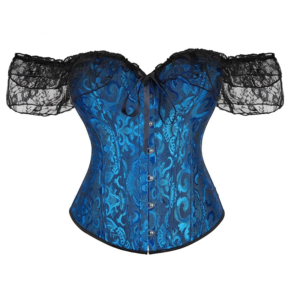 BoomGlam Sheer Sleeve Bustier II - Corset - Twisted Jezebel