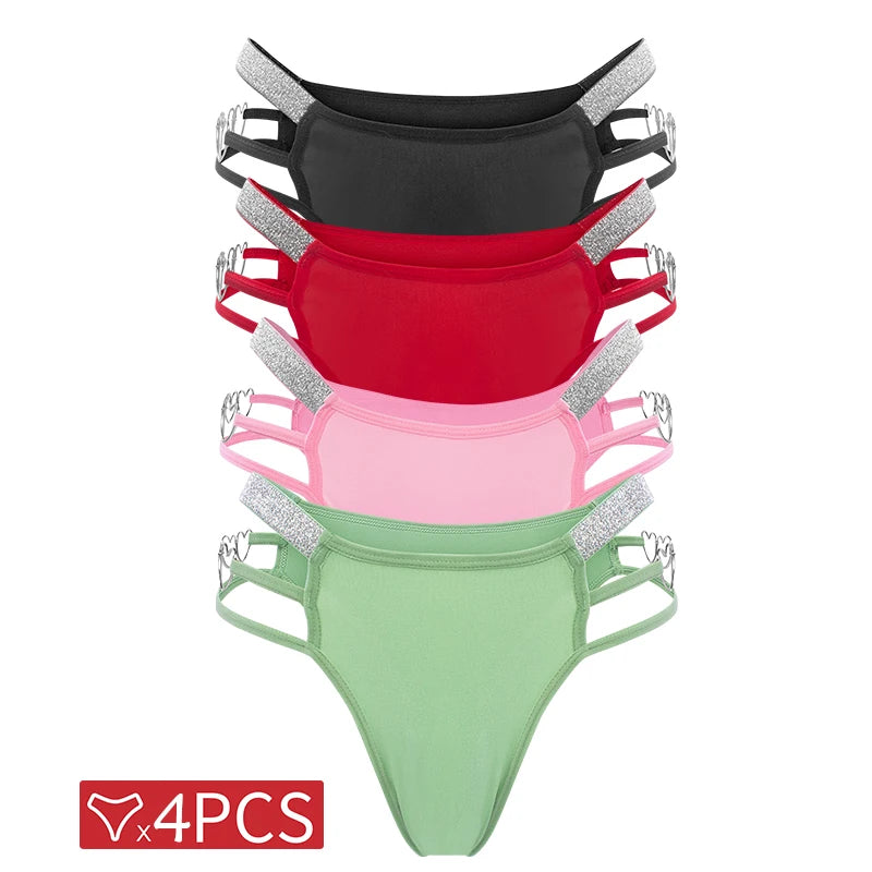 4 Pack BoomGlam Low Rise Panties - Panties - Twisted Jezebel