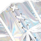 Steamsissy Synth Leather Shimmering Bustier