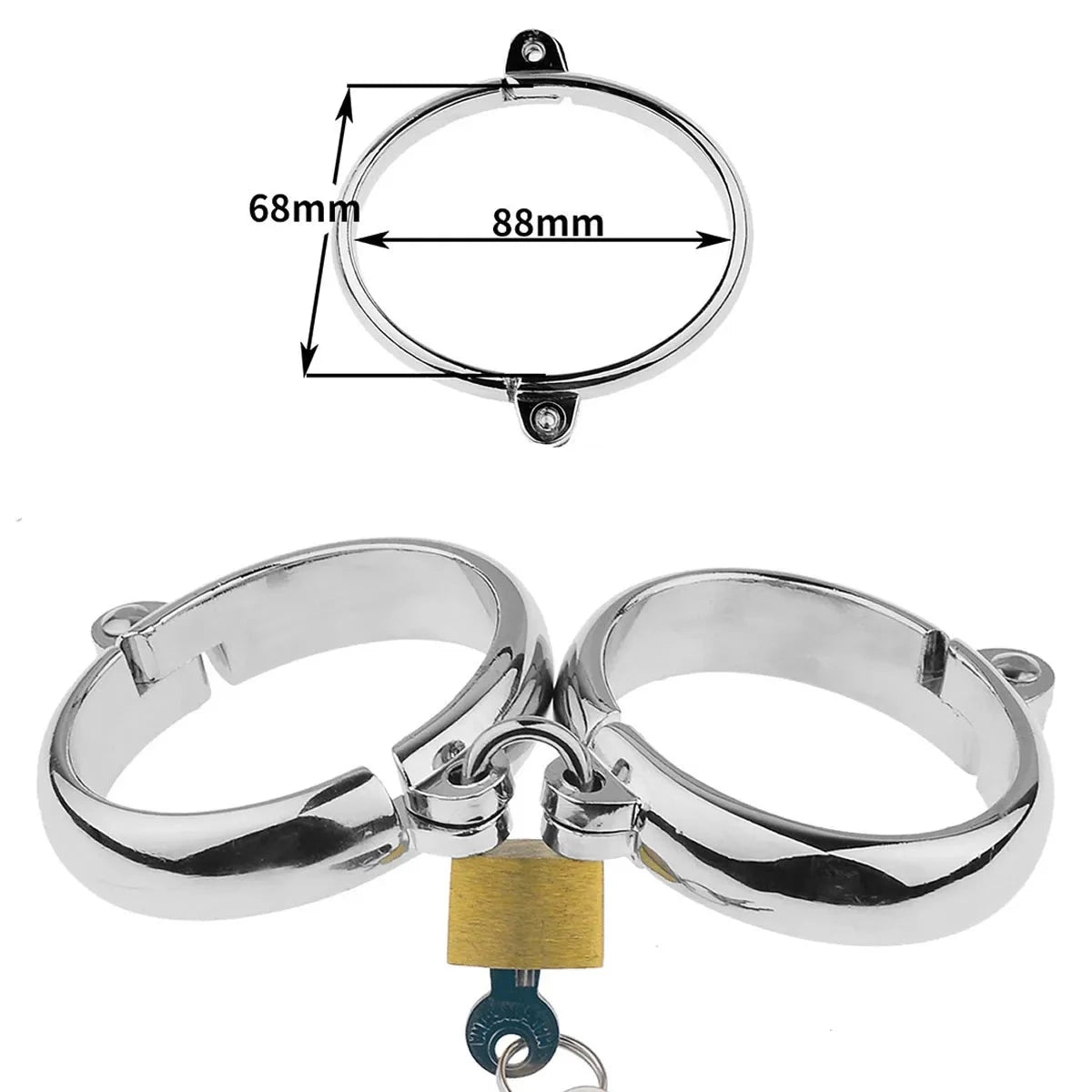 Stainless Steal Cuffs - Handcuffs - Twisted Jezebel