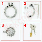Fractal Zero Chastity with Scrotum Lock & Optional Catheter