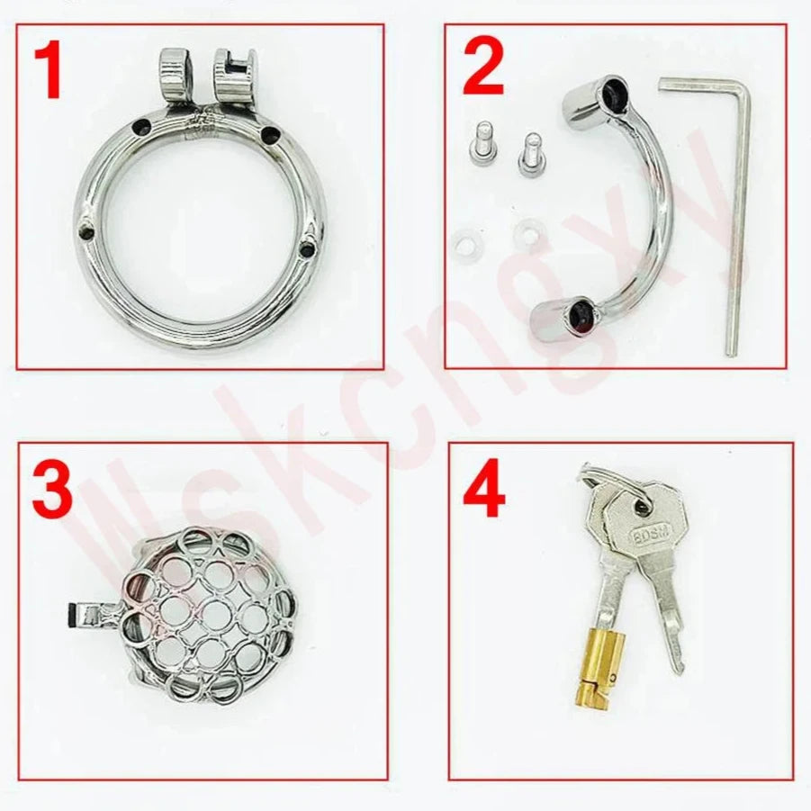 Fractal Zero Chastity with Scrotum Lock & Optional Catheter