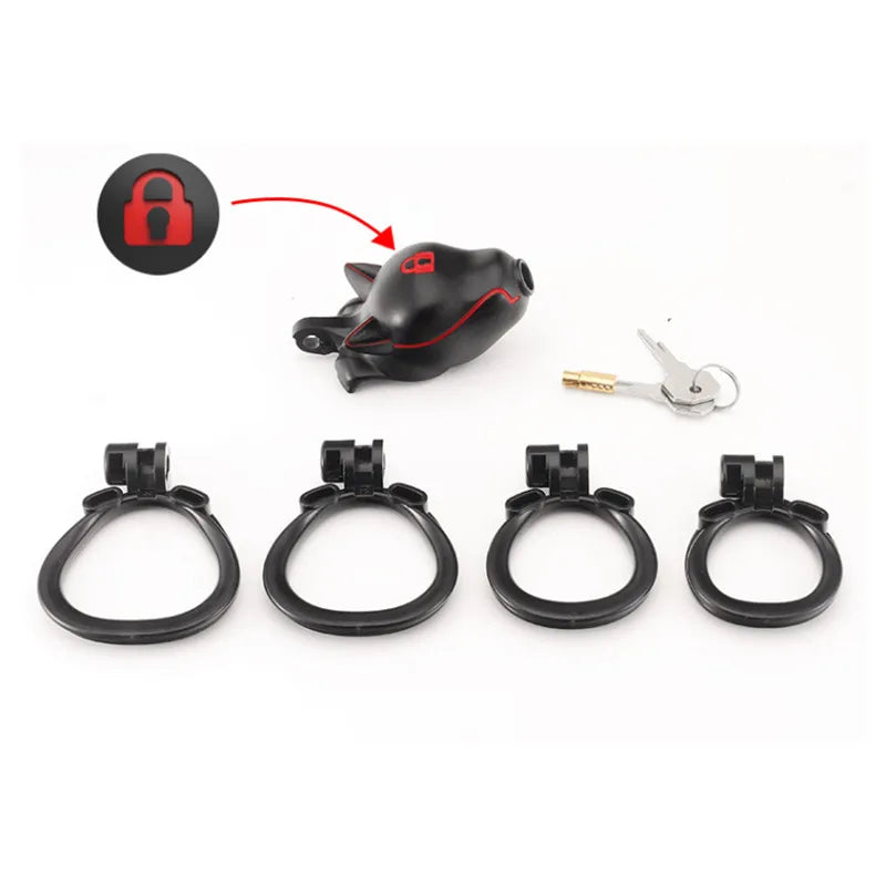 Locked Dog Pup Chastity Cage