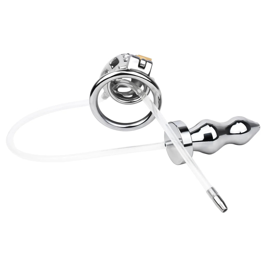 Watersports Enema Chastity Cage