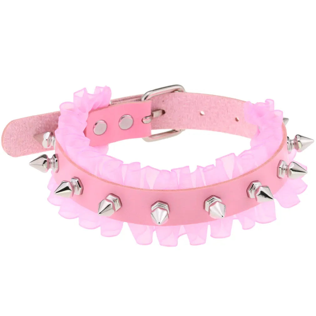 DEZI Choke Collars, Pink Sissy - Collars - Twisted Jezebel